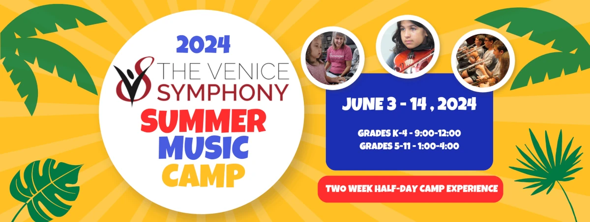 The Venice Symphony Summer Music Camp Banner